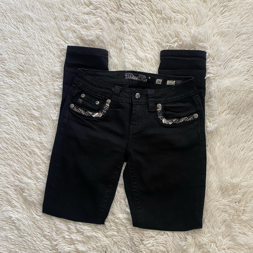 Miss Me Black Signature Skinny Jeans